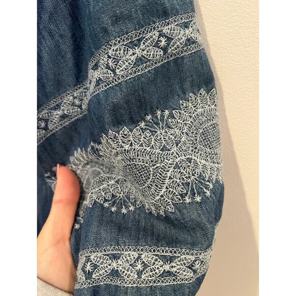 J.Jill Denim Dress with lace pattern - Picture 5 of 6